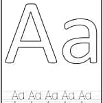 سرمشق حروف کوچک انگلیسی با الگوی بزرگ